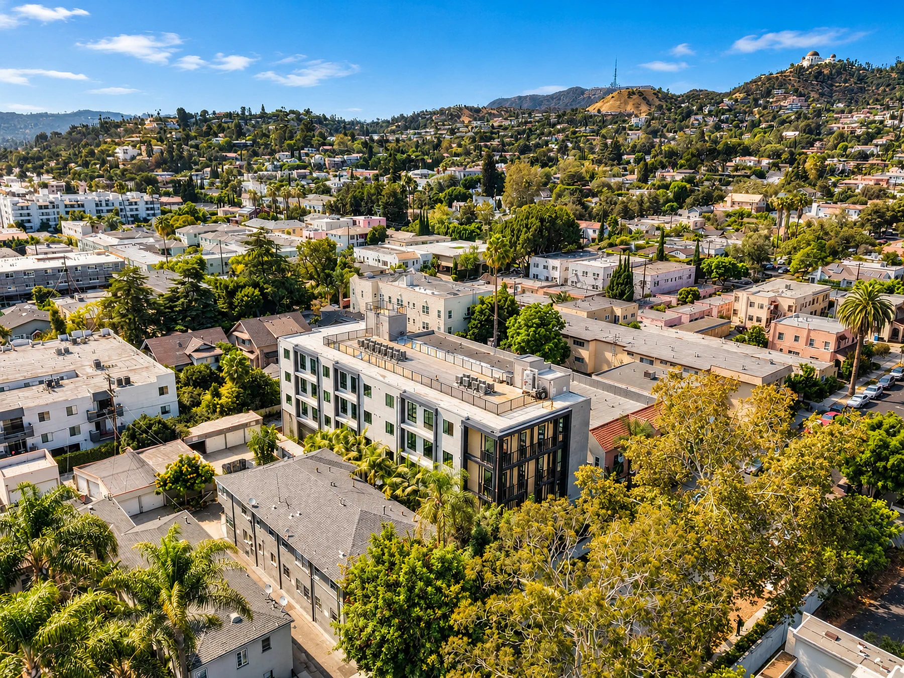 Aerial view of The Northam and Los Feliz